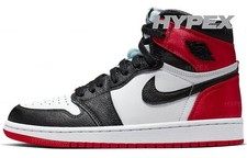 Size 10.5 - Air Jordan 1 Retro High Satin Black Toe W for sale 