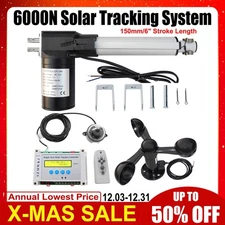 Single Axis Solar Tracking Tracker-6000N DC 6" Linear Actuator Anemometer System