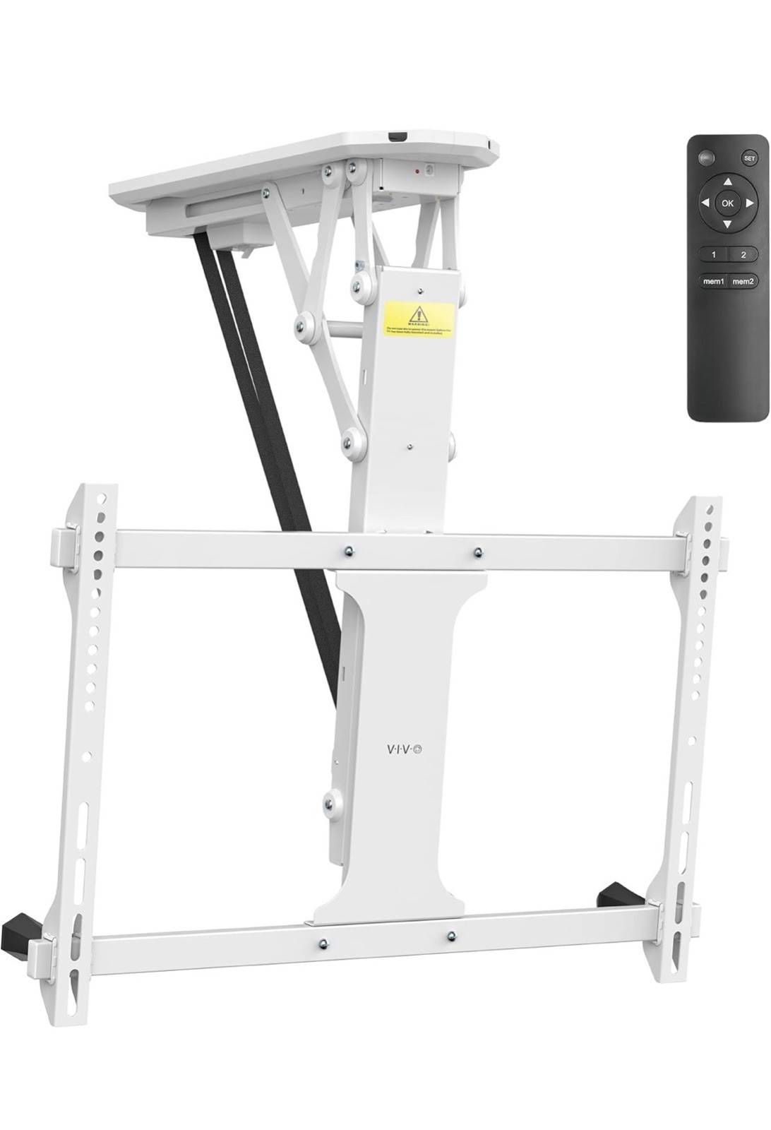 VIVO MOUNT-E-FD70W White Electric Motorized Ceiling TV Mount