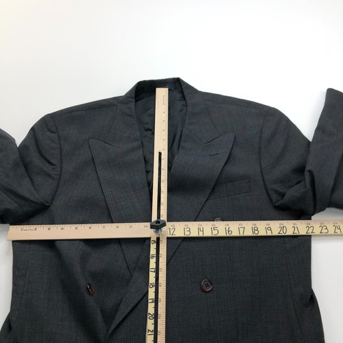 Chaps Ralph Lauren 42 R Vintage VTG Double Breasted Sport Coat Jacket Gray - Picture 9 of 18