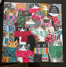 Wintry Cats 500 Piece Jigsaw Puzzle by Galison 20  x 20  Cat Lovers Wintertime