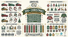 Curated Cuts Studio 300+ Christmas SVG DXF PNG Mega Bundle Cut Files