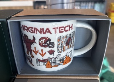 VIRGINIA TECH Starbucks Been There Series Campus Collection Ceramic Mug 14oz NIB