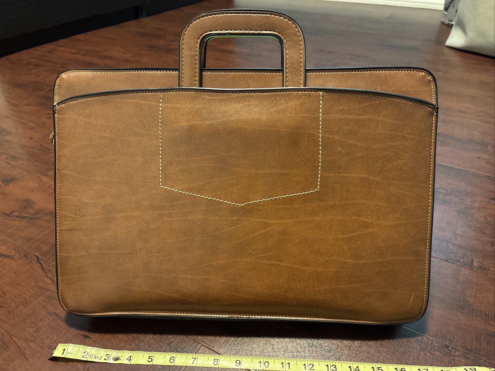 Vintage Pegasus Leather Legal Portfolio Briefcase Document Messenger Bag Usa