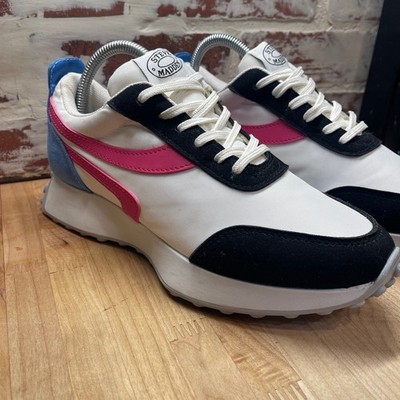 Steve Madden Diligent Women Chunky Sole Sneakers White Black Pink Blue 9M