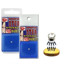 Surgical Steel Magnetic Magnet Fake Nose Piercing Clear 3mm CZ Crystal Stud Ring