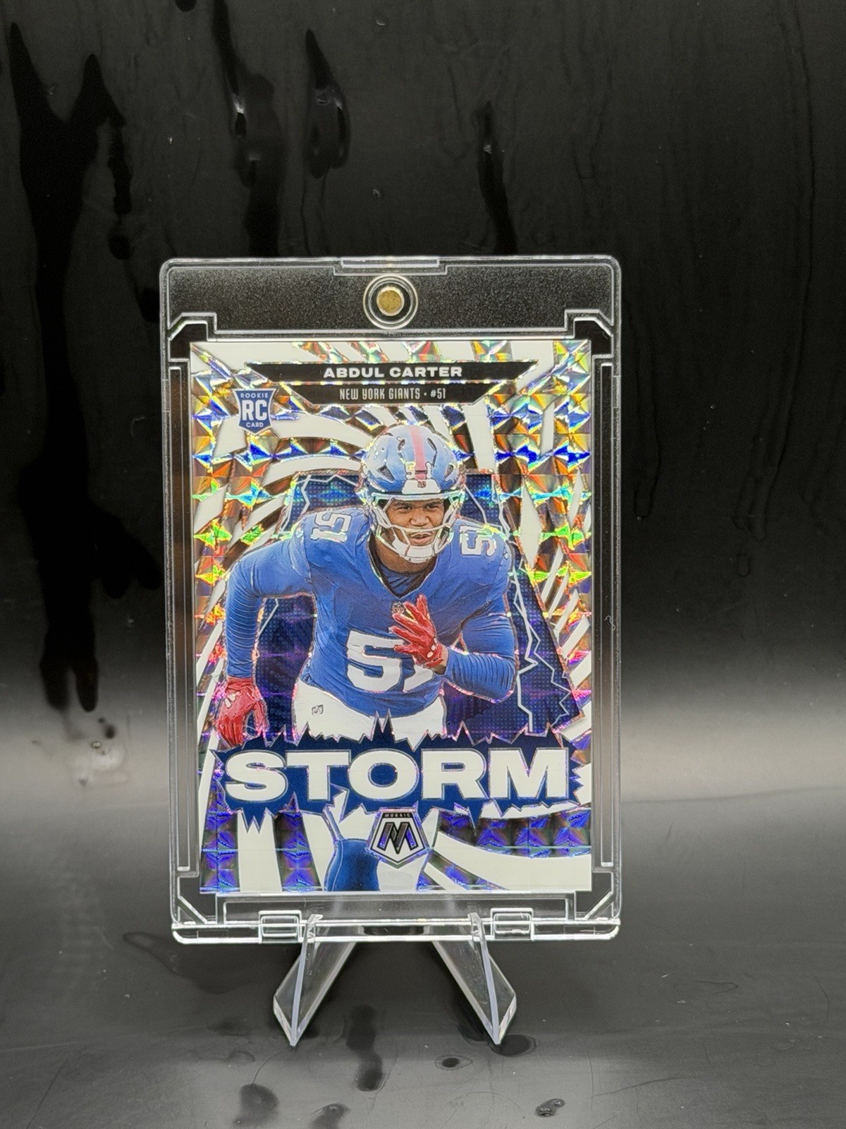 2025 Panini Mosaic Abdul Carter Storm /25 White Case Hit Rookie RC NY Giants SSP