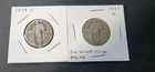 2 Standing Liberty Quarters / 1927-D and 1929-S/ 1927-D is 3rd Lowest Mintage.