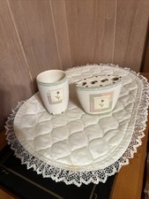 Ceramic Toothbrush Holder And Matching Cup