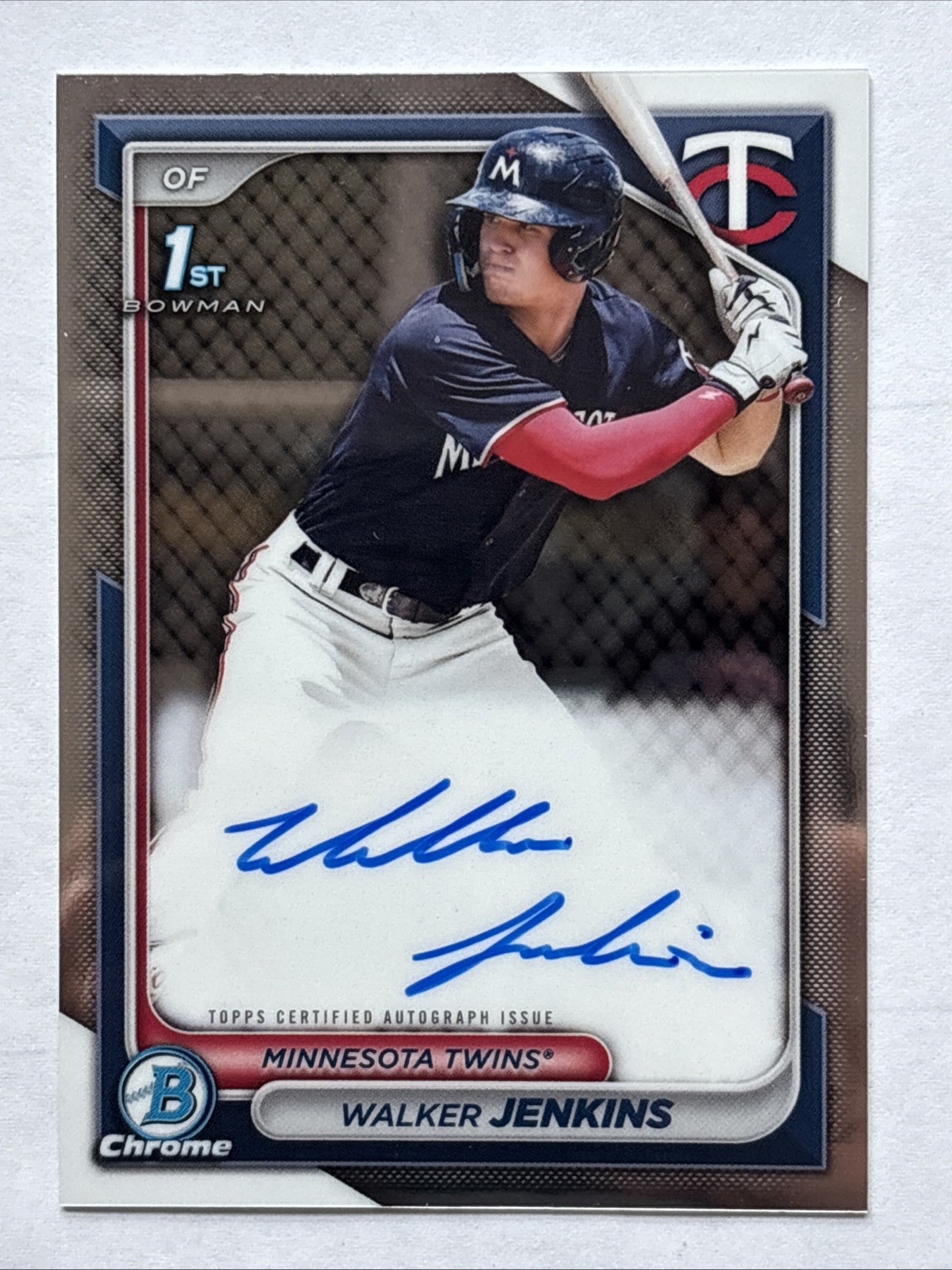 2024 Bowman Walker Jenkins 1st Chrome Prospect Auto #CPA-WJ Twins