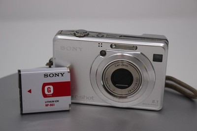 Sony Cyber-shot DSC-W100 8.1MP Silver Digital Camera Tested With NP-BG1 Battery