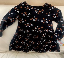 Cat  Jack Orange  White Heart Valentines Dress Size 2 T