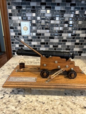 Scaled Model of an Early 19thC  Navy 32 Pounder Ship s Cannon . Wood And Metal