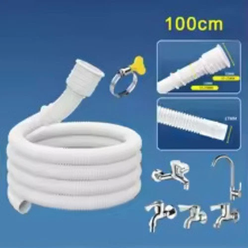 1-5M White Drain Hose Pipe Inlet Extension Tube for Washing Machine & Fauces - Image 3 of 4