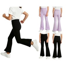 Girls Activewear Comfortable Leggings Elastic Waist Bottoms Buttery Soft Pants
