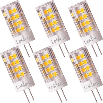 G4 LED Bulb 3.5W 2700K Warm White bi-pin T3 JC Type 12VAC/DC 20-35W Halogen E...