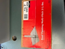 Roof Flashing Multi-Pitch 2 1/2 lbs, Fits 3in DWV Pipe: NEW