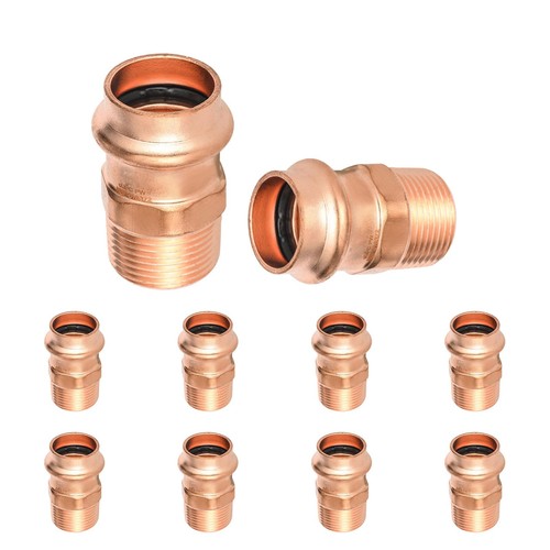 10 PCS Copper Press Male Adapter 1/2 Inch Press x 1/2 Inch Male NPT Pipe