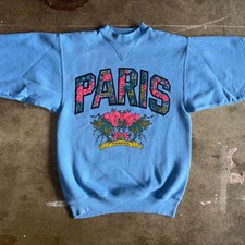 80s VINTAGE PARIS FRANCE SOUVENIR CREWNECK SWEATSHIRT SZ XS