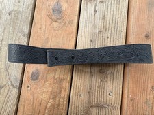 Tony Lama Tooled Leather Belt Men s 30 27-31 Black Western Made In USA