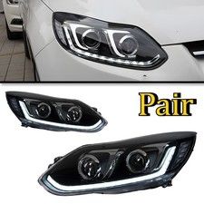 2x For Focus 2012-2014 Led Front Headlamps Headlight Assembly Turn Signal 
