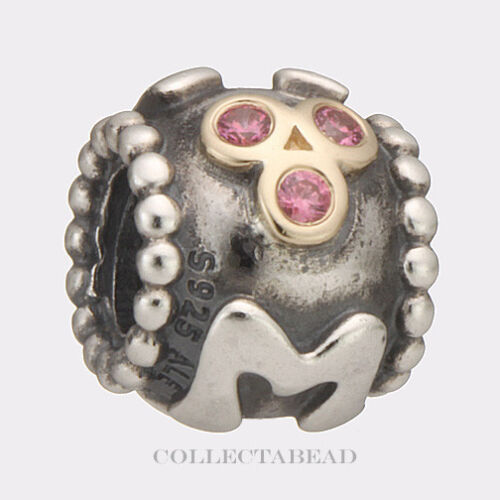 Pandora Sterling Silver & 14k Gold Salmon CZ MOM Bead 790574CZS *SPECIAL!!! - Picture 1 of 1