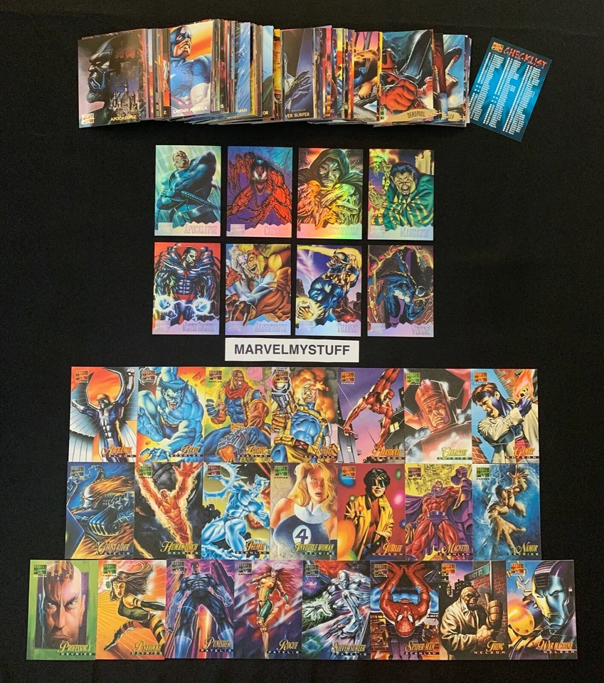 1995 MARVEL MASTERPIECES BASE CANVAS HOLOFLASH SET + CARD SINGLES YOU CHOOSE - Image 3 of 3