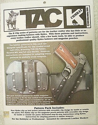 CRAFTOOL - TANDY LEATHER 6015-22 TAC K CLIP COMPACT PATTERN PACK