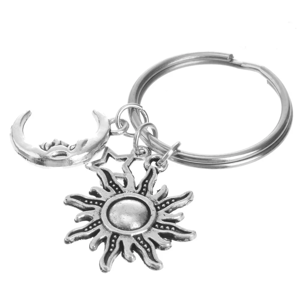 Sun and shop moon keychain