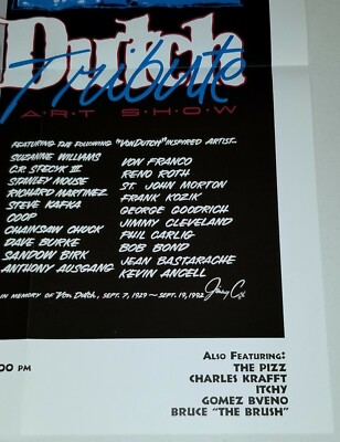VON DUTCH 1996 ART PRINT POSTER VINTAGE HOTROD KUSTOM CAR TATTOO