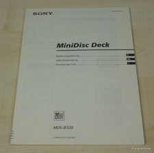 Sony MDS-JE520 Bedienungsanleitung (mehrsprac...