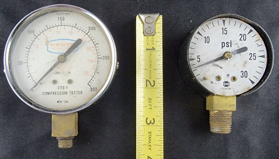 USG Gauge & Roto Compression Tester 0-300 No Glass Parts, Repair Lot x2