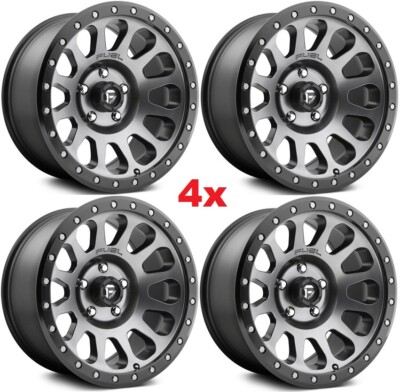 17 FUEL VECTOR ANTHRACITE GUNMETAL WHEELS RIMS SET FITS TRD TACOMA 4RUNNER