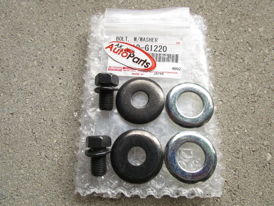 95 - 04 TOYOTA TACOMA 4X4 REAR SHOCK ABSORBER BOLT W/ WASHERS QTY 2 OEM NEW - Image 2 of 2