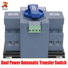 63A ATS Dual Power Automatic Transfer Switch for Generator Changeover Switch 2P