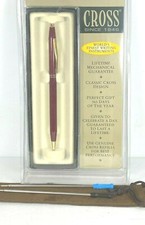 CROSS CLASSIC CENTURY DOUBLE BANDED BURGUNDY/RED W/GOLD TRIM BP PEN 3802