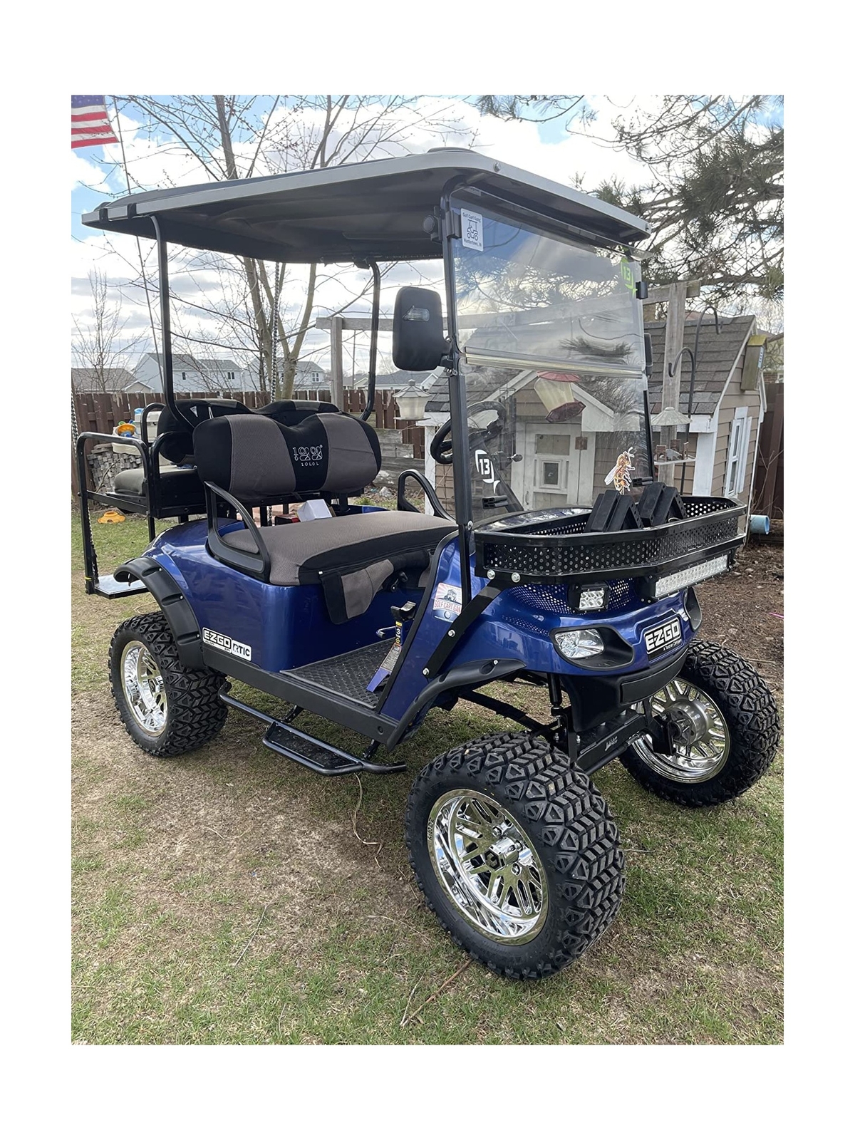 Heavy Duty Nerf Bars/Running Boards for EZGO TXT 19962021 Golf Cart