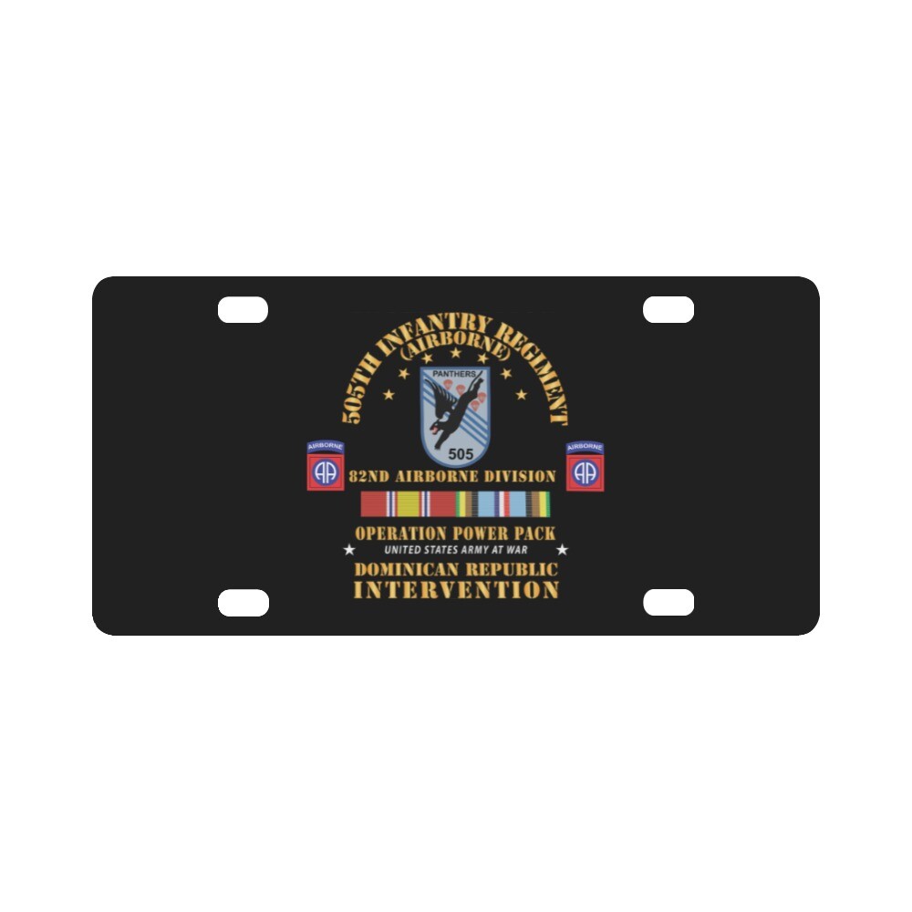License Plate - Power Pack - 505th PIR SSI - 82nd Airborne