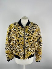 Moschino X H&m Gold Chain Logo Pattern Bomber Jacket By Jeremy Scott