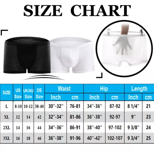 Boxer uomo slip pantaloncino trasparente uomo mutande morbide uomo tronchetto trasparente - Foto 2 di 25