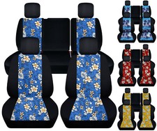Frontrear Hawaii Flower Car Seat Covers Fits Jk Wrangler 4dr 2007-2018 Frontrear Hawaii Flower Car Seat Covers Fits Jk Wrangler 4dr 2007-2018
