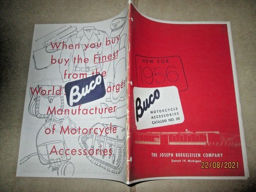 1956 BUCO CATALOG HARLEY PANHEAD TRIUMPH INDIAN BSA MATCHLESS AFTERMARKET BATES