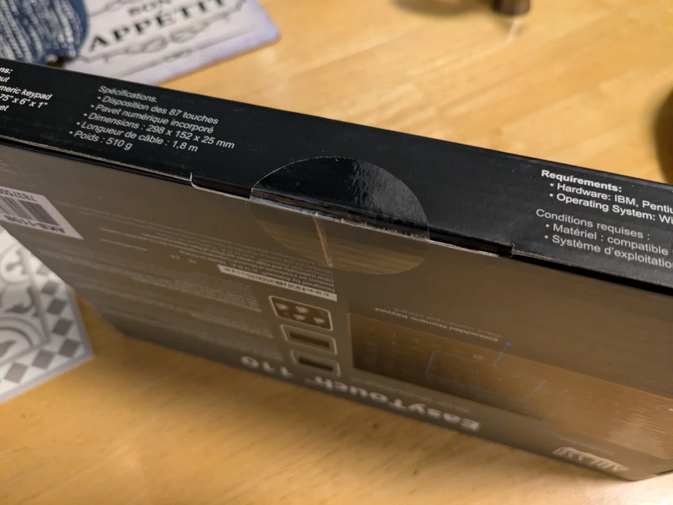 Adesso EasyTouch 110 Mini Keyboard New Sealed 12" 87 Keys Membrane Keyboard - Image 3 of 4