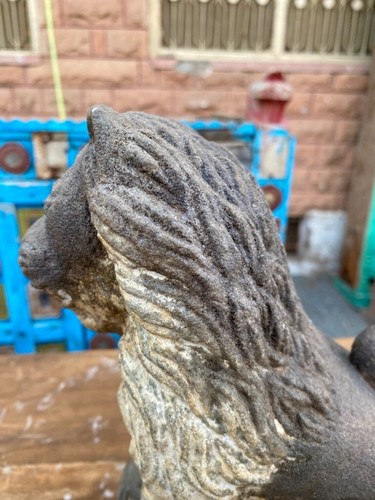 1700’s Ancient Old Rare Stone Hand Carved Rare South Indian Lion Sculpture - 第 12/18 張圖片