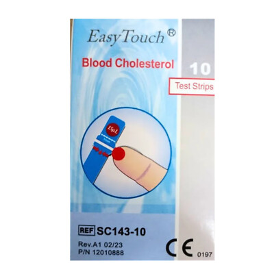 Self Testing EASY TOUCH Blood Cholesterol 1 Box - 10 Test Strips