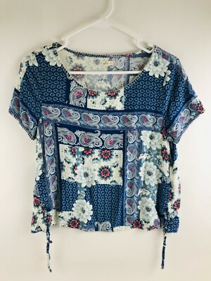 Floral Hollister Cropped Sweater Hollister Blouse Women's Size M