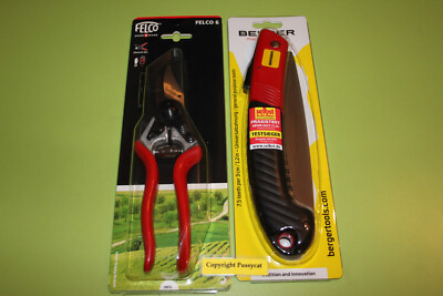 2 Teile für den Profi  Felco  6  Gartenschere + Berger 18 cm Klappsäge 64650
