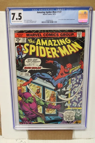 AMAZING SPIDER-MAN #137 (1974) CGC 7.5 OW/White Green Goblin App (Harry Osborn)