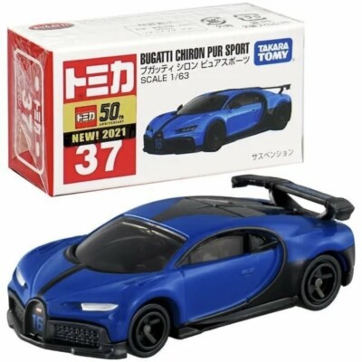 Takara Tomy Tomica Bugatti Chiron Pure Sports Blue 1:64 Die-cast Car NO.037 NEW