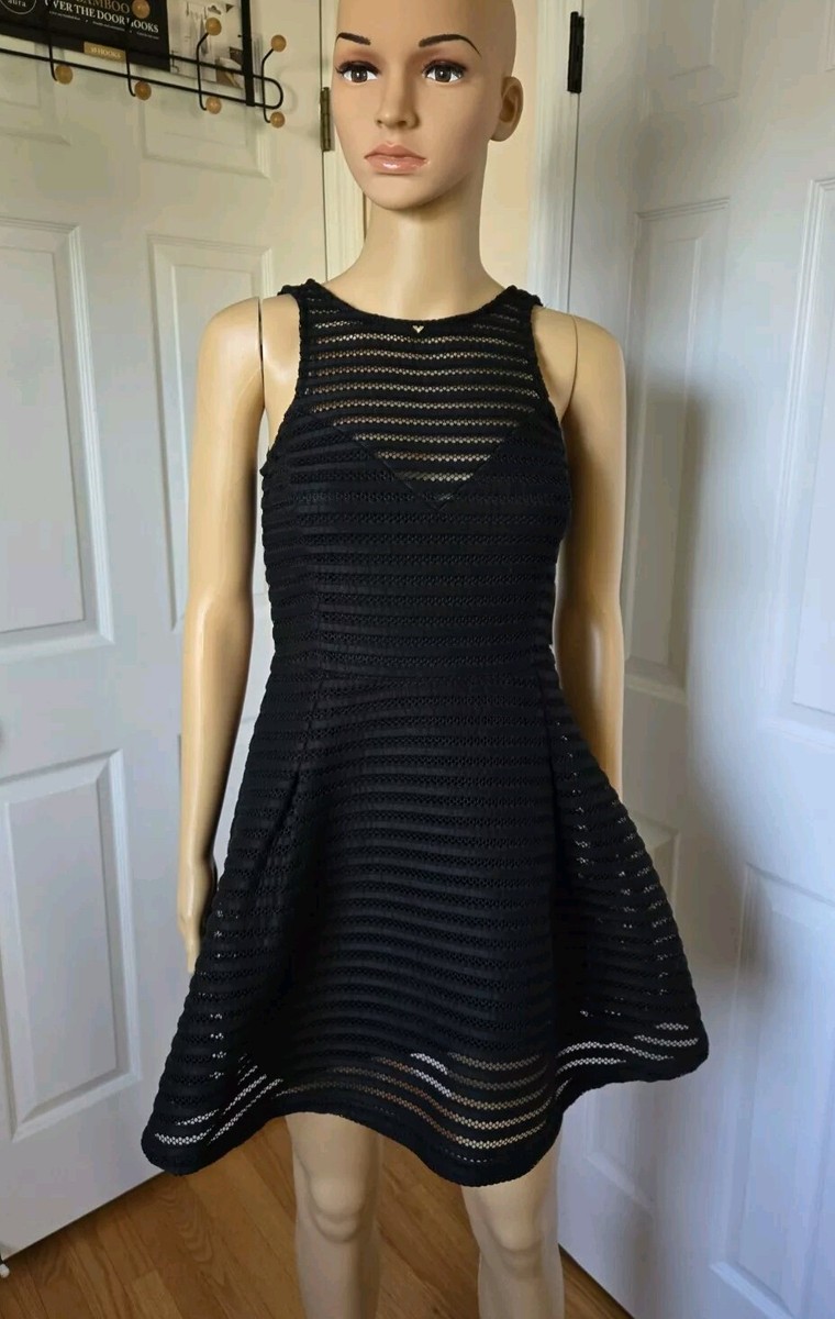 Guess Womens Striped Mini Dress Black XS | eBay